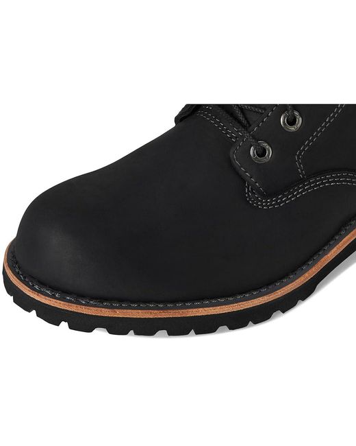 L.L. Bean Black Bucksport Work Boot Plain Toe Waterproof Shoes 7 D for men