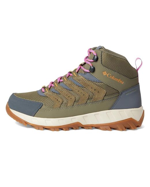 Columbia Black Strata Trail Mid Wp (Stone/Sunstone) Shoes
