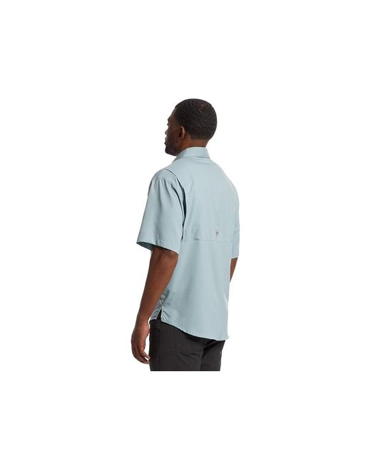 Columbia Blue Tamiami Ii S/S Short Sleeve Button Up, Mesh/Polyester for men