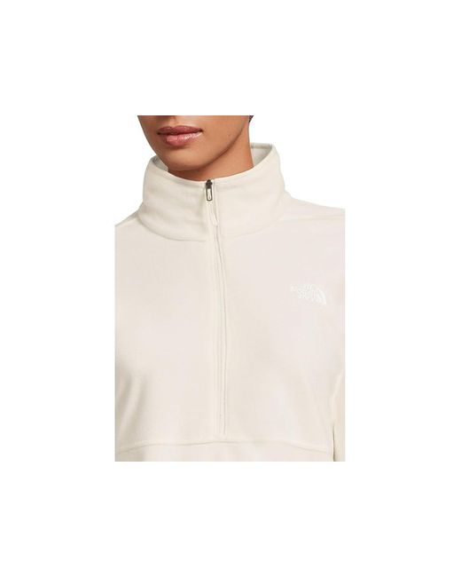 The North Face Black Glacier Fleece 1/2 Zip Short Jacket Coat, Polyester