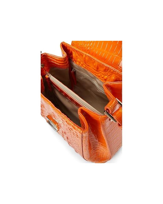 Brahmin Orange Marley Crossbody Cross Body Handbags, Leather