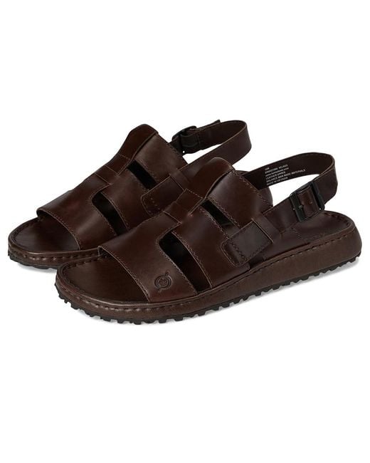 Born Brown Corey Sandals (Bark) 9 M (D) Leather for men