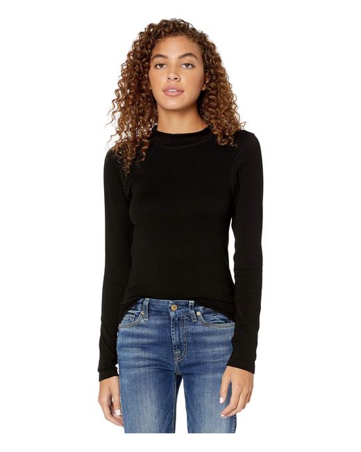 free people lala mock neck top