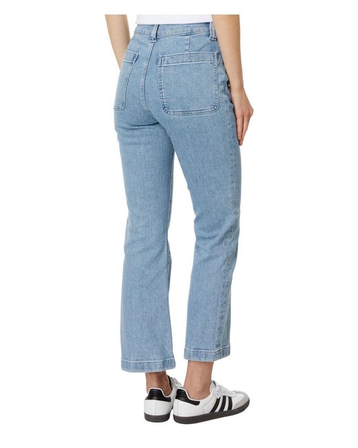 Madewell Blue Kick Out Crop Jeans In Penman Wash: Patch Pocket Edition