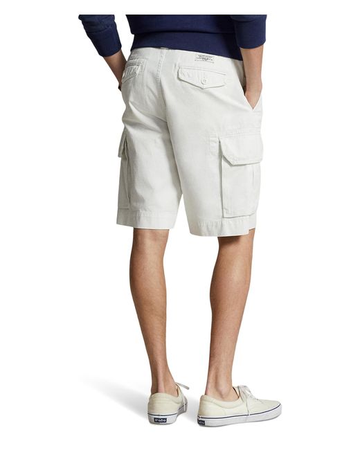 Polo Ralph Lauren Gray 10.5-inch Relaxed Fit Twill Cargo Shorts for men