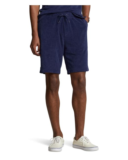 Polo Ralph Lauren Blue 7.5-inch Terry Drawstring Shorts for men