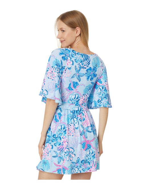 Lilly Pulitzer Blue Minka Skirted Rompers