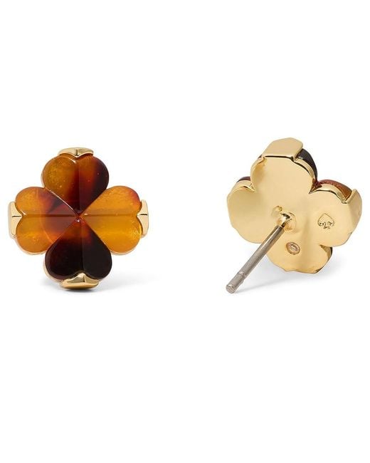 Kate Spade Black Spade Flower Studs Earring, Brass