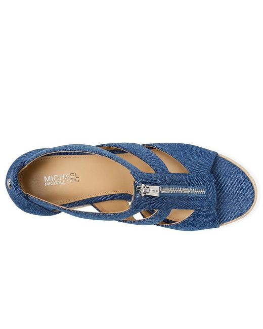 Michael Kors Blue Etta Wedge Wedge Shoes