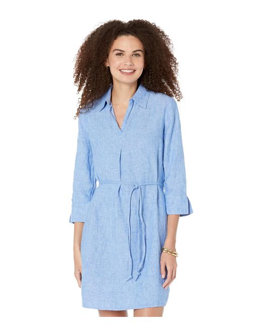 Lilly Pulitzer Pilar Tunic Linen Dress in Blue | Lyst