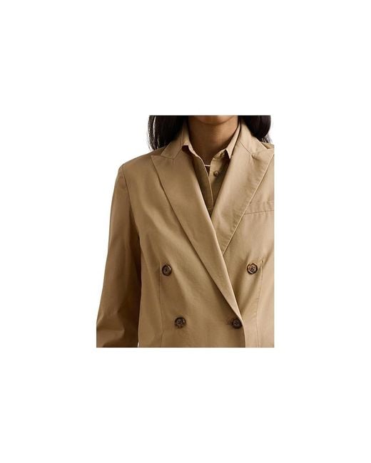 Ralph Lauren Black Double-Breasted Cotton Twill Blazer Jacket