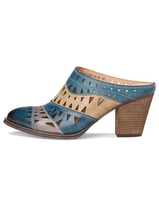 Spring Step Blue Fantasee Slippers, Leather