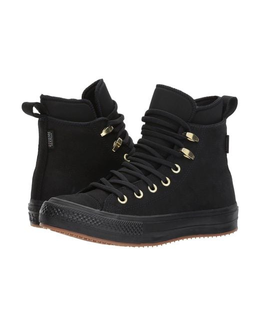 Converse Chuck Taylor® All Star® Waterproof Boot Nubuck Hi in Black | Lyst