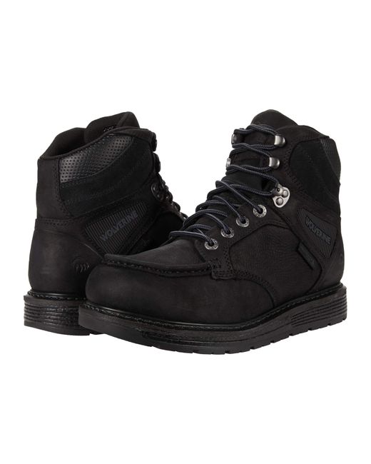 Wolverine Leather Hellcat Wedge Moc Toe 6 Waterproof in Black for Men