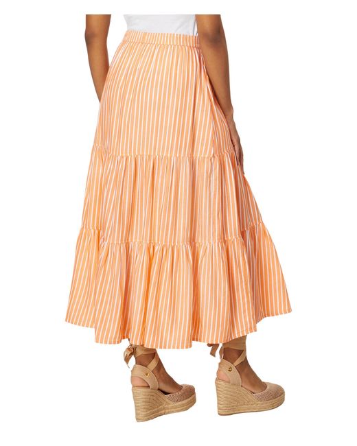 Pact Orange The Sunset Tiered Skirt