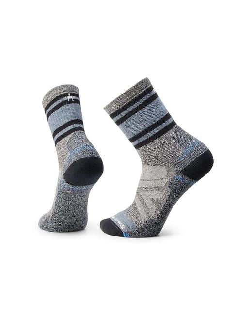 Smartwool Gray Hike Full Cushion Lolo Trail Crew Socks (Ash/Charcoal) No Show Socks Shoes for men