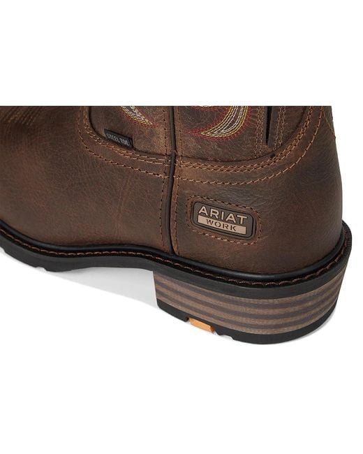 Ariat Brown Ironside Square Toe Steel Toe Work Boots Cowboy Boots 10.5 D for men