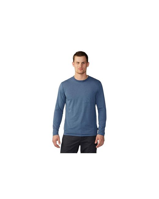 Mountain Hardwear Blue Low Exposure Long Sleeve (Zinc) Clothing for men