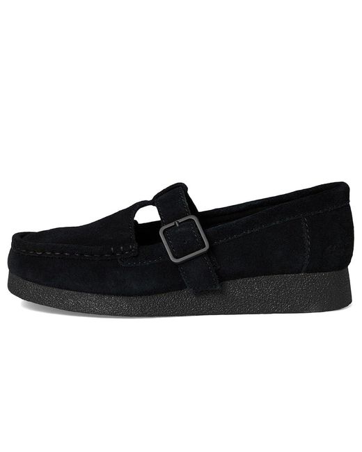 Clarks Black Wallabee Evo Bar Dress Flat Shoes 10 B