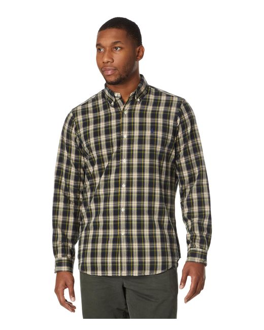 Polo Ralph Lauren Classic Fit Plaid Oxford Shirt in Red for Men Lyst