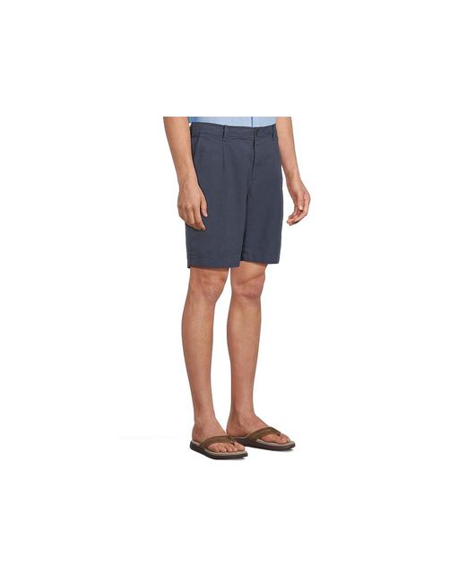 Tommy Bahama Black Isla Sands Stripe Single Pleat Short Shorts, Linen/Polyester for men