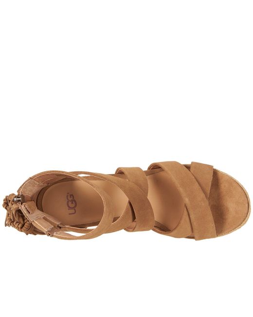 UGG Raquel (chestnut) Wedge Shoes in Brown | Lyst
