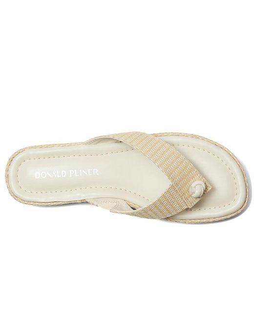 Donald J Pliner White Sylver Sandals, Synthetic