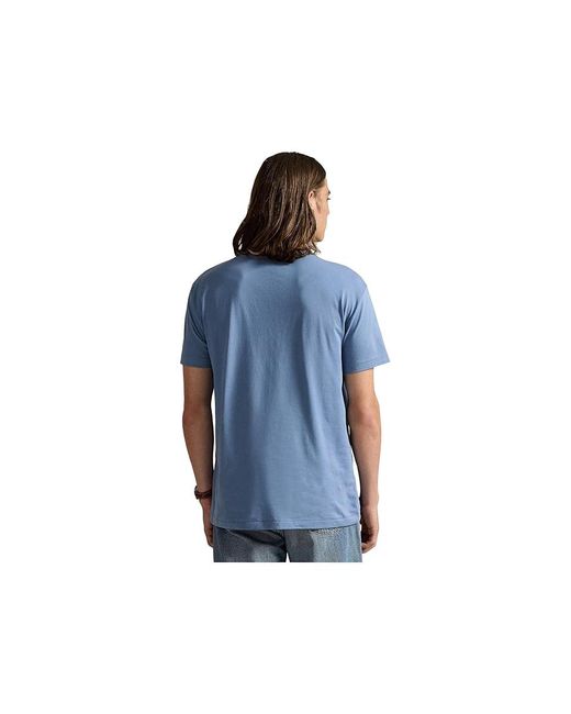 Polo Ralph Lauren Blue Classic Fit Logo Jersey T-Shirt Clothing, Cotton for men