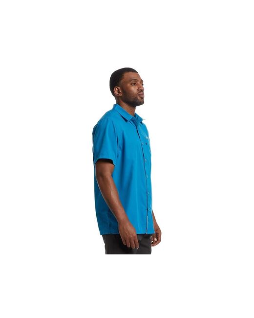 Columbia Blue Slack Tidetm Camp Shirt Short Sleeve Button Up, Polyester for men