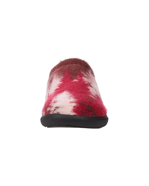 L.L. Bean Red Daybreak Scuff Motif 2 Slippers 10 B