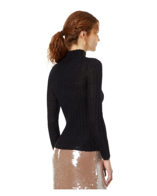Madewell Black Alpaca-blend Mockneck Sweater