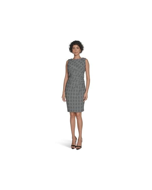 Calvin Klein Black Ponte Starburst Sheath Dress//Cream, Polyester/Spandex