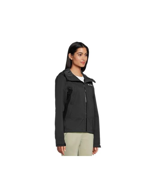 Columbia Black Boulder Falls Jacket Coat, Mesh/Polyester
