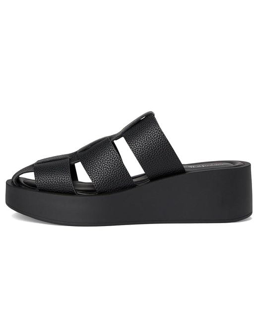 Seychelles Black High Standard V Wedge Shoes, Synthetic