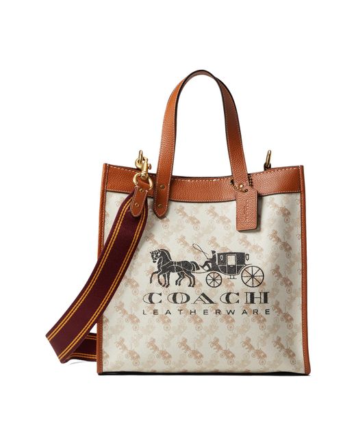 COACH Horse And Carriage With Carriage Badge Coated Canvas Field Tote ...