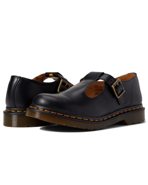 Dr. Martens Leather Polley T-bar Mary Jane in Black - Lyst