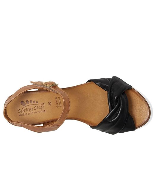 Spring Step Brown Nihira Sandals, Leather