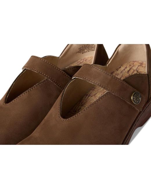 Alegria Brown Ophelia Flat Shoes, Leather