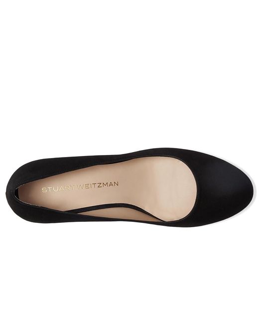 Stuart Weitzman Black Babette Pump 60 Dress Sandals, Leather