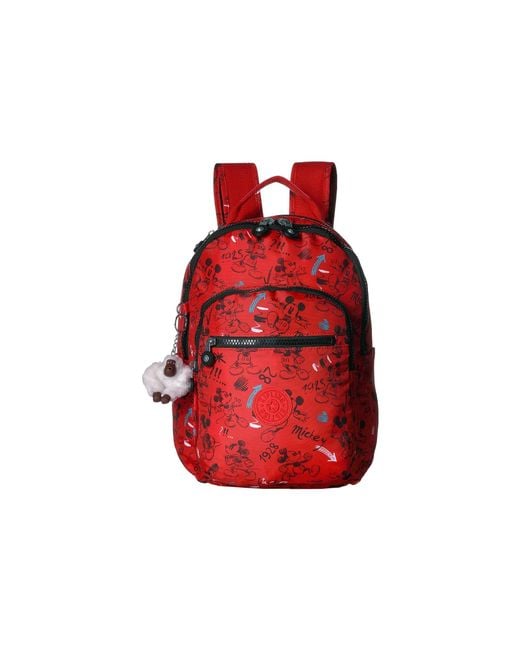 Kipling Disney s Mickey Mouse Seoul Go Laptop Backpack in Red Lyst