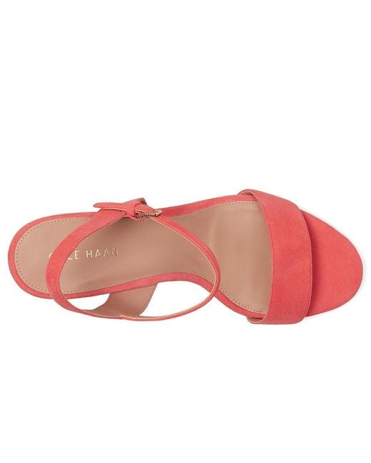 Cole Haan Red Josie Block Heel Sandal (65 Mm) Shoes 9 B