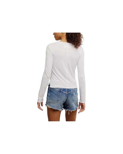 Free People Black Nova T-Shirts Long Sleeve Clothing Xl 14) Cotton/Polyester