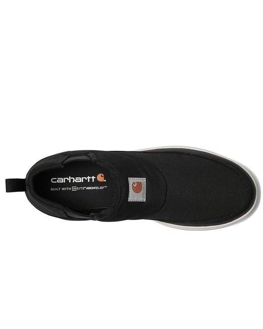 Carhartt Black Detroit Canvas Mid Slip-On Work Lace-Up Boots 8.5 D for men