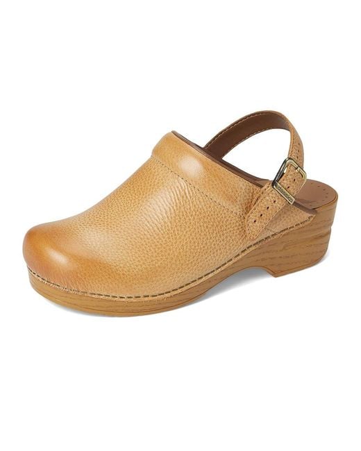 Dansko Metallic Ingrid Clog Shoes, Leather