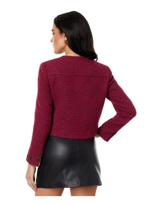 Ted Baker Pennio Cropped Boucle Jacket in Red Lyst