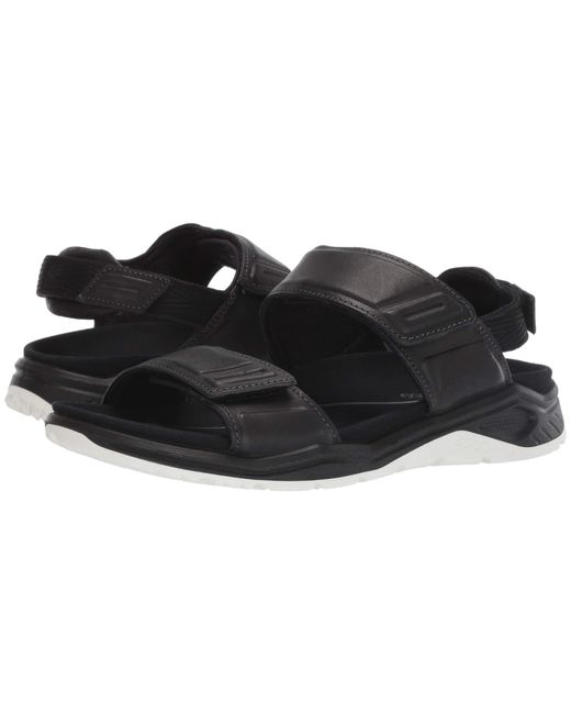 ecco black leather sandals