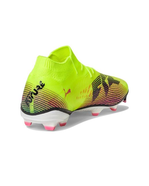 PUMA Yellow Future 8 Pro Firm, Artificial Ground Soccer Cleats Soccer Shoes Alert- -Sun Struck 7 D for men