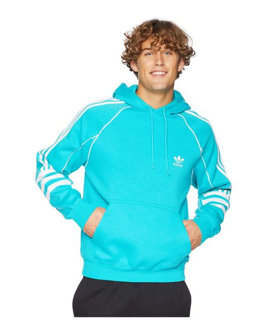Adidas Originals Blue Authentics Hoodie (hi-res Aqua) Men's Sweatshirt for men