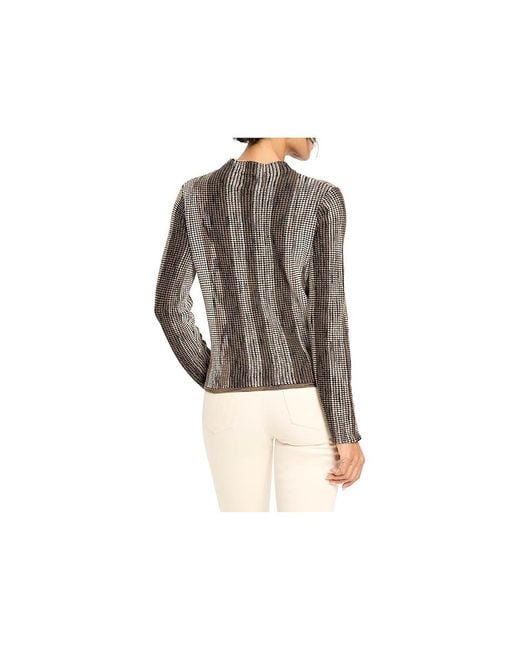 NIC+ZOE Black Ombre Pixel Knit Sweater Clothing Sm (Us 4-6) Cotton/Polyester/Viscose