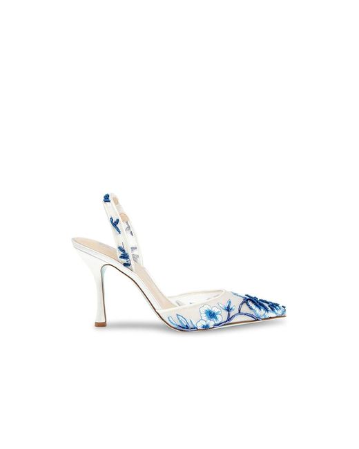 Betsey Johnson Multicolor Patch Slip On Pointed Toe Slingback Sandals